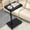Black, variant on YUCHANG C Shaped End Table with groove, 15''L x 12''W x 17~31''H, wood Brown,Vintage Side Couch Table for Living Room, Bedroom