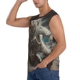 thumbnail image 3 of Balery Astronaut Polar Bear Roar Camisetas sin mangas para hombre, absorbe la humedad y protege contra el mal olor.-3X-Large, 3 of 7