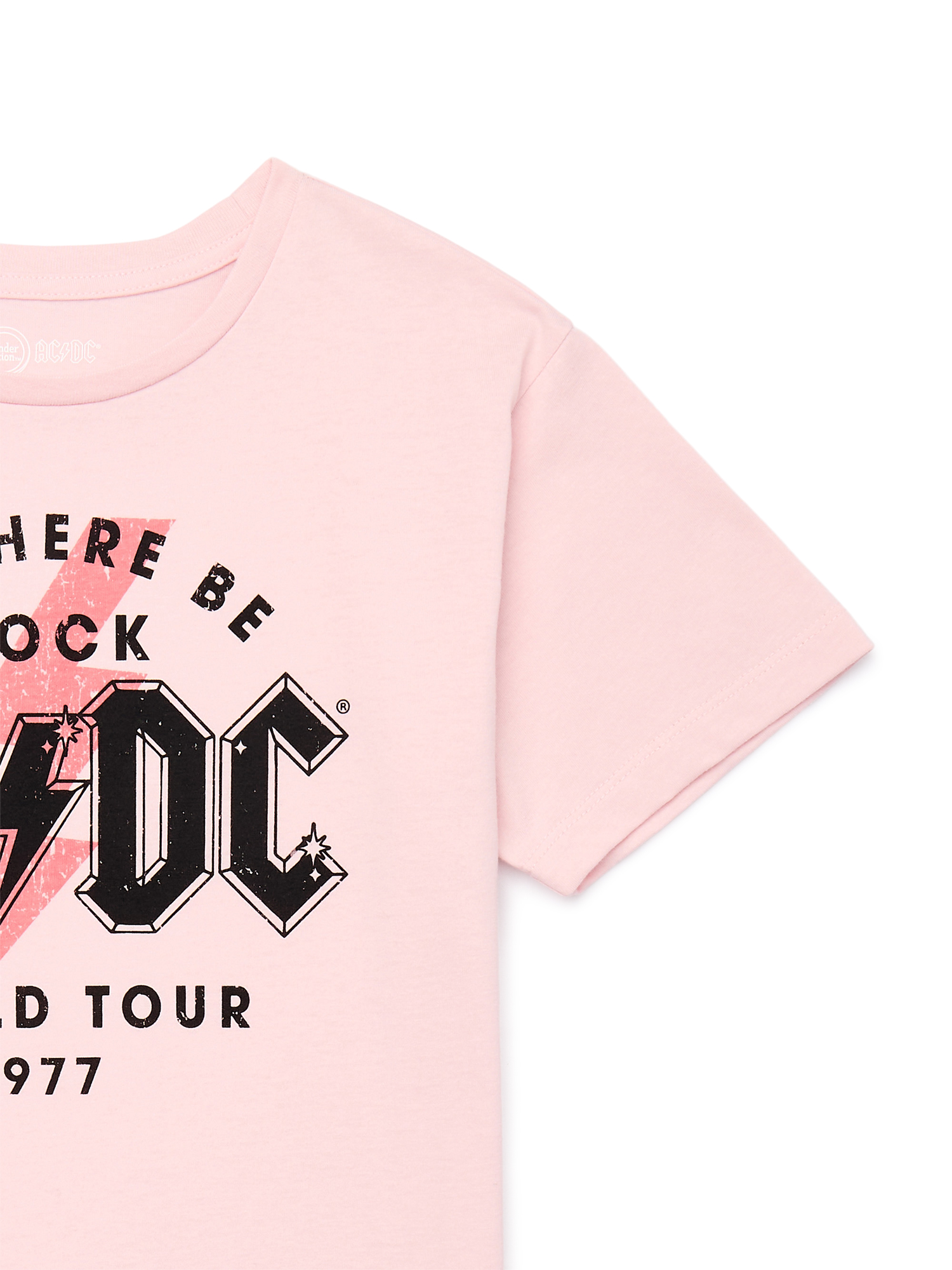 Playera gráfica de manga corta AC/DC World Tour para niña, tallas 4-18 7