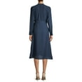 thumbnail image 6 of Time and Tru Women's Long Sleeve Faux Wrap Dress, 6 of 6