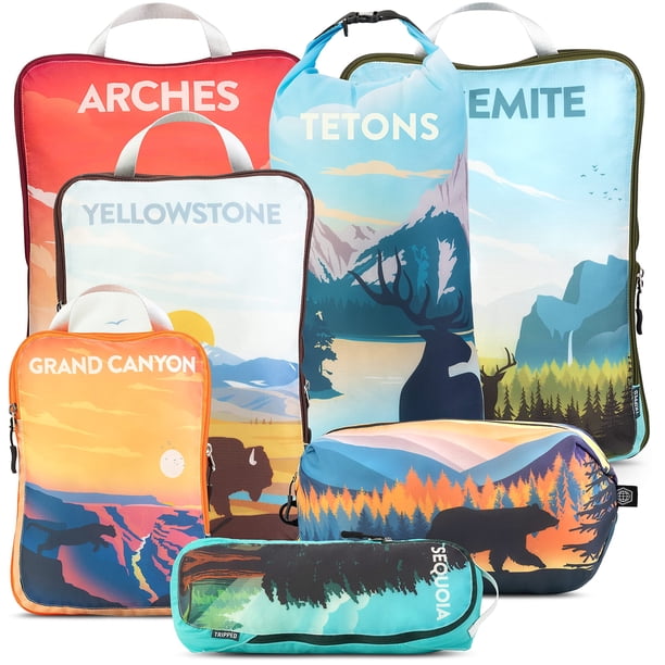 Set de 7 piezas para equipaje de viaje, tamaño extra grande, de Packing Cubes TRIPPED