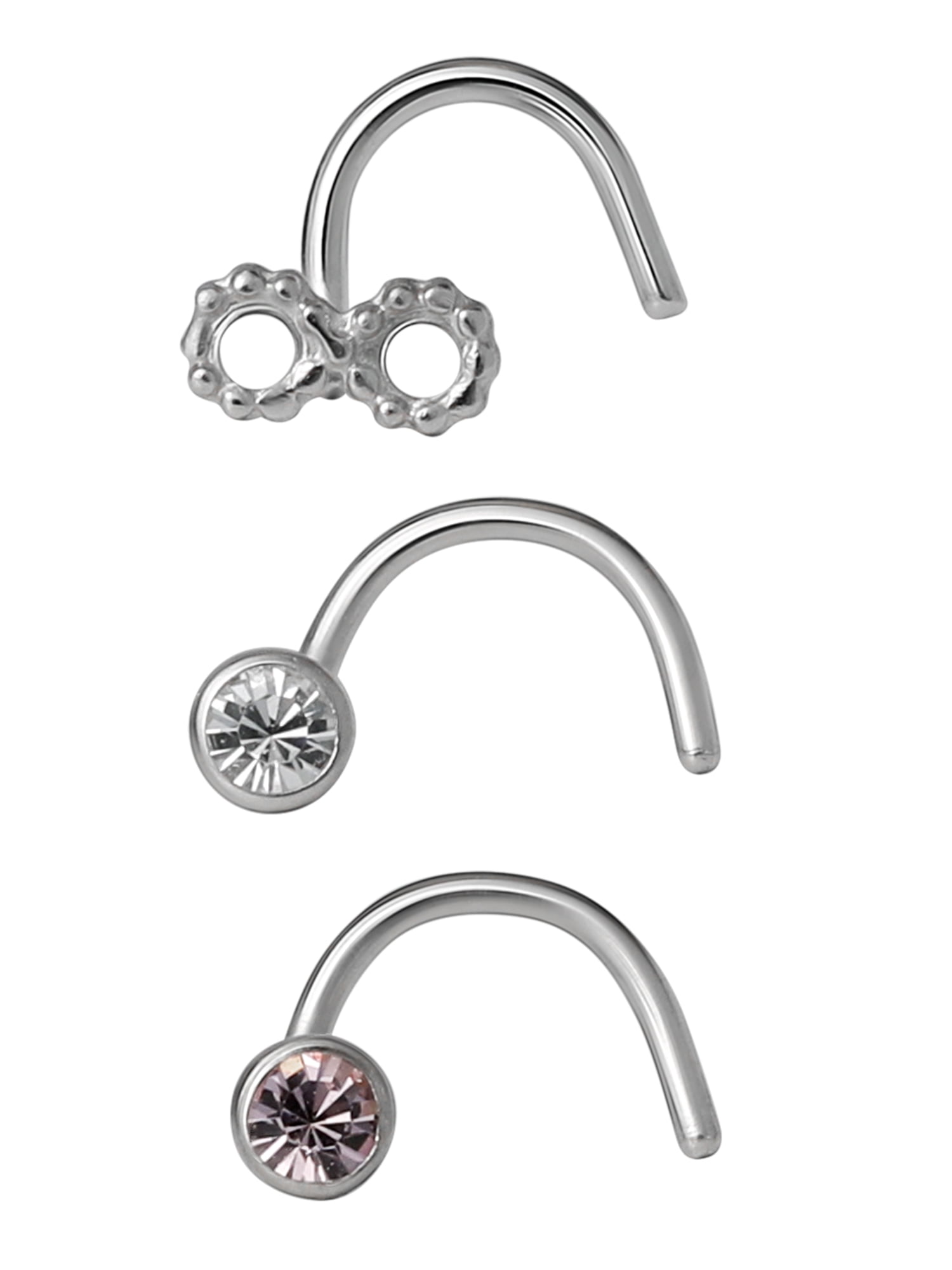 Body Jewelry Women's Body Jewelry Stainless Steel 22g Infinity Nostril Screw