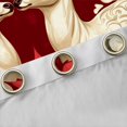 thumbnail image 4 of jejeloiu Christmas Deer Black Out Curtains,Vintage Flower Floral Curtains Pack of 2 (42x63 Each),Red Gold Xmas Bedroom Curtains,Microfiber Bedroom Decor, 4 of 6