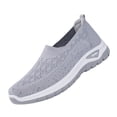 thumbnail image 2 of KEVCHE Woven Orthopedic Shoes, Womens Breathable Mesh Up Stretch Platform Sneakers with Arch Support, Slip On Light Air Cushion Walking Shoes for Diabetic Comfort and Gym Use, 2 of 7