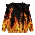 thumbnail image 6 of Yuyamidu Orange Flame Sweatshirt for Toddler Girl 4t Long Sleeve Crew Neck Pullover Sweatshirts Soft Lightweight Ruffle Shoulder Tops, 6 of 8