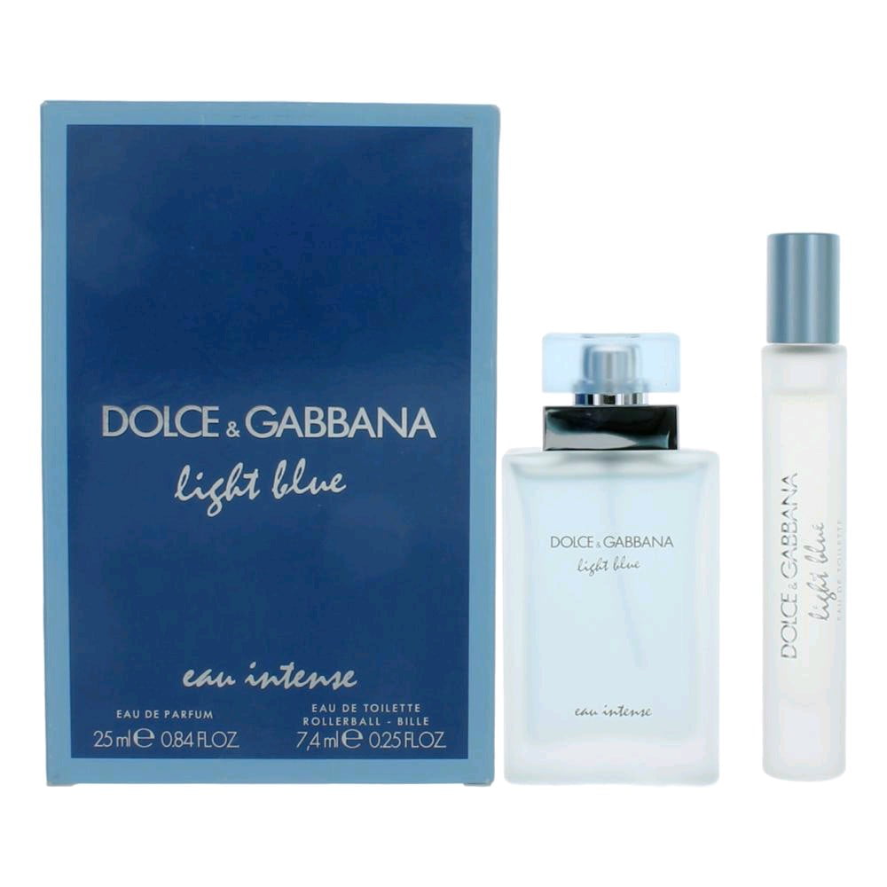 Light Blue Eau Intense by Dolce & Gabbana, 2 Piece Gift Set for Women ...