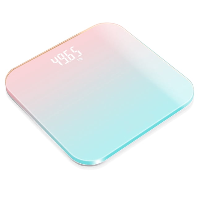 Graflsoa Balance Intelligente Ultra Mince avec Écran LED, Rechargeable par USB, Conception en ABS et Verre, Design Compact pour la Maison, Idéale pour la Gestion du Poids, Offerte en Plusieurs Couleurs.
