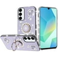 thumbnail image 2 of For Samsung A16 5G Splendid Glitter with Diamonds All Around Edges Ring Stand Case Cover - Purple, 2 of 4