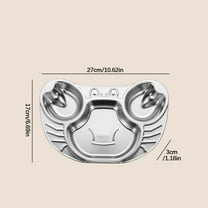 SNGMN Stainless Steel Children's Divided Dining Tray, Baby Tableware, Cute Car Shape, Dishwasher Safe