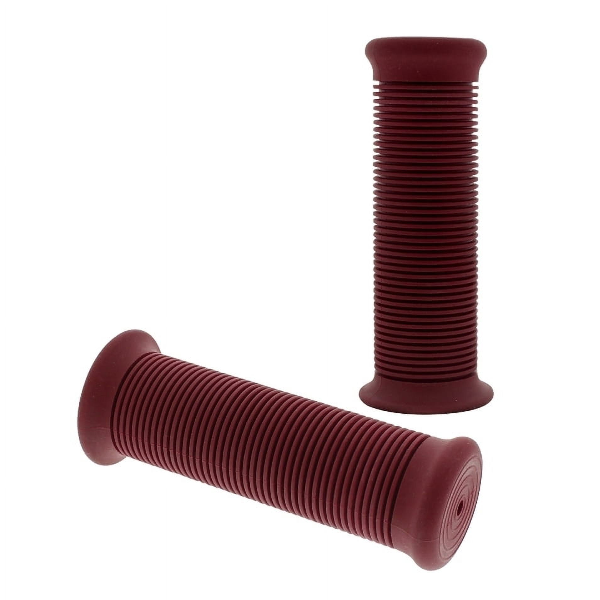 United Pacific Red Motorcycle Rubber Grip Set, 1-inch or 1-1/8 inch (25/28MM), Model 52001B