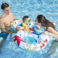 thumbnail image 4 of Swim Central 46.5" Underwater Creatures Mommy and Us Dual Inflatable Swimming Pool Float, 4 of 4