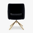 thumbnail image 4 of WestinTrends Mid-Century Modern Wide Boucle Swivel Accent Arm Chair (Set of 2), Black, 4 of 11