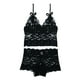 thumbnail image 1 of Gibobby Lencería mujer erótica Tanga de Encaje Nueva Ropa Interior Sexy Lencería Tanga Flor Ropa de Dormir Sujetador de Íntimos Bustier Lingerie(Negro, XG), 1 of 4