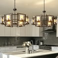 thumbnail image 5 of LUVODI Black Industrial Chandelier for Dining Room 6-Lights Large Geometric Shade Pendant Lighting Fixture 28.94x46.45 inch, 5 of 12