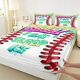 thumbnail image 3 of Feelyou Cartoon Desserts Kids Twin Sheet Sets, Baseball Ice Hockey Twin Fitted Sheet, Happy Birthday Party Flat Sheet, Lightweight Room Decor, 3-Piece, 3 of 7