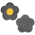 thumbnail image 6 of Silicone Pet Mat, Dog Licking Mat, Dog Slow Feeder, Relaxation Relief for Dogs, Sunflower Two-Tone Purple Yellow 6 X 0.5 in Grade Silicone Pet Lick Pad, Spreads Wet, Peanut Butter, 6 of 8