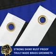 thumbnail image 5 of Thin Blue Line Flag 3x5 ft, 210D Nylon Police Flag with Blue Stripe Back The Blue, Embroidered Stars/Sewn Stripes/Brass Grommets, 5 of 6