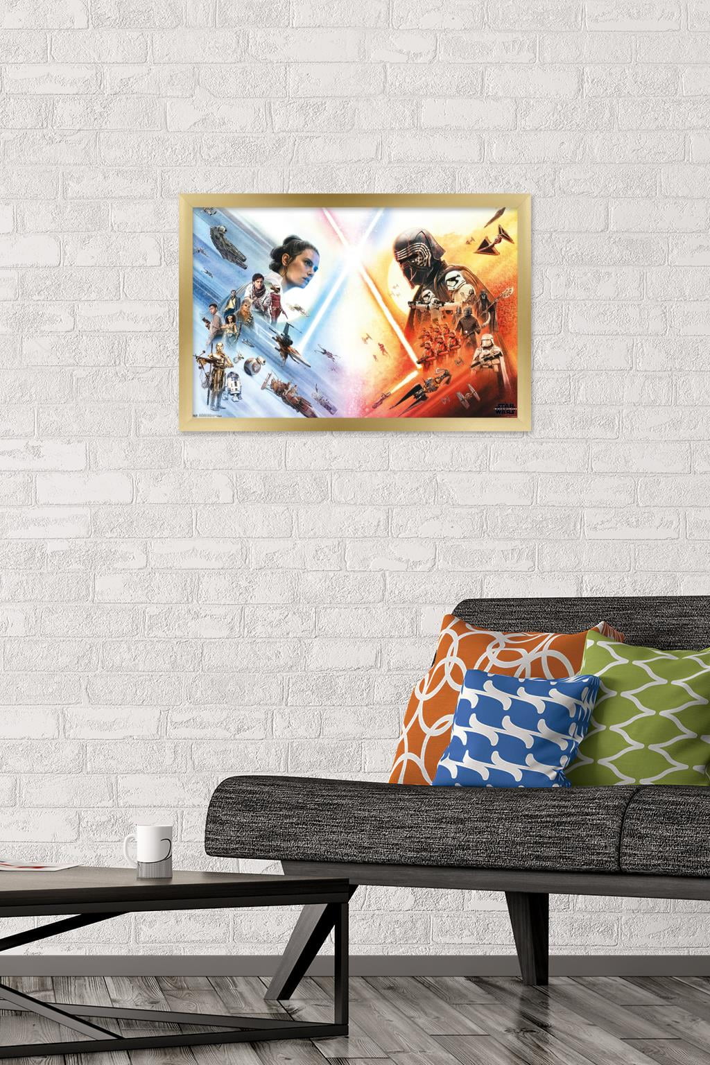 Star Wars: The Rise Of Skywalker - Face Off Wall Poster, 14.725" x 22.375", Framed