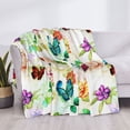 thumbnail image 3 of Yiaed Floral Vintage Print Blanket Throw Blanket Soft Cozy Flannel Blanket for Home Bed Sofa Couch Chair-50"x40", 3 of 6