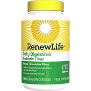 Renew Life Adult Daily Digestive Prebiotic Fiber, 150 Vegetarian Capsules (Package May Vary) (Package May Vary)