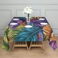 thumbnail image 3 of Colorful Leaf Pattern Square Tablecloth,Waterproof Square Table Cover,Wipeable Spillproof Washable Table Cover for Home Kitchen Party Decor 42"X42"(107x107cm), 3 of 6