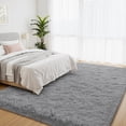 thumbnail image 2 of Lalado 8ft x 10ft Area Rug, Soft Fluffy Indoor Shag Area Rugs for Living Room Bedroom Decor Carpet, Light Gray, 2 of 11