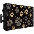 thumbnail image 2 of Outdoor TV Cover 52x30x4.5in, Yellow Gray Cat Paw Cute Weatherproof TV Screen Protector with Zipper, Abstract Animal Footprint Outside Television Cover Fits Up to 52-55", 2 of 9