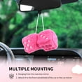 thumbnail image 6 of Fuzzy Dice for Rear View Mirror with Suction Cup, Cute Plush Dice Retro Hanging Ornaments, Stylish Car Hanging Ornament Car Dice for Car Interior Hanging Ornament Decoration, Champagne, 6 of 8