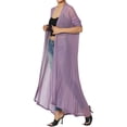 thumbnail image 1 of TheMogan Cardigan Ouvert à Manches Longues en Maille pour Femmes Mi-Mollet Caftan Transparent, 1 of 6