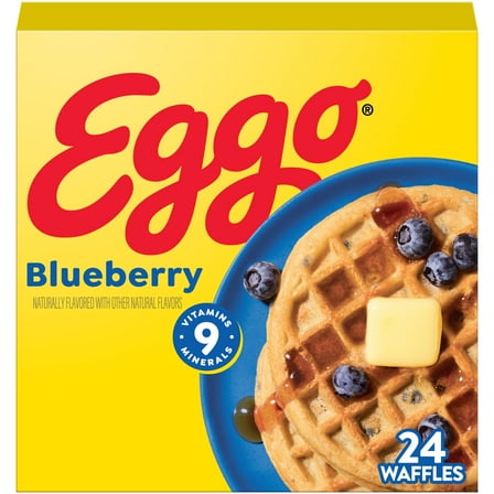 Eggo Blueberry Waffles, Frozen Breakfast, 29.6 oz, 24 Count