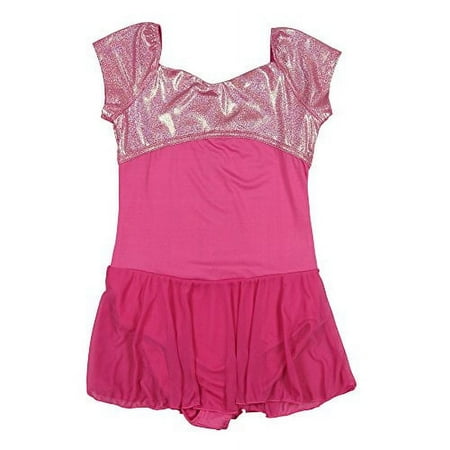 Capezio Girls' Future Star Sparkles Skirted Short-Sleeve Leotard (Large, Pink...