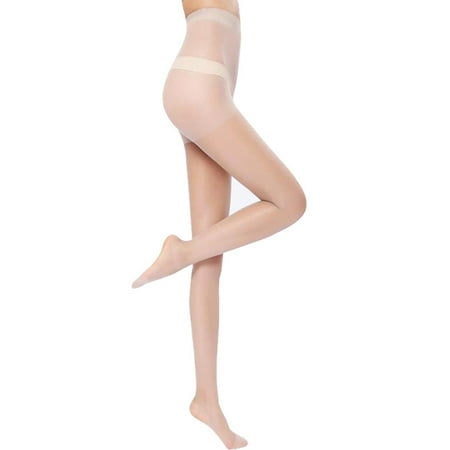 

Women s super sexy shiny transparent control on foot tights with silk stockings