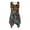 Colorful Floral Print, variant on HELLHERO Brazil Flag Print Sleeveless Sundress for Party Business Casual, Side Pockets Pleated Ladies Irregular Hem Casual Dress