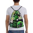 thumbnail image 2 of Bolsa con cordón clásica de Rick y Morty, plegable, para deportes, fitness, unisex, bolsa de viaje para deportes de playa, pequeña, 2 of 8