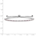 thumbnail image 5 of Sterling Silver Rhodium-plated October Birthstone Pink Cubic Zirconia Adjustable Bracelet, 5 of 5