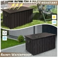 thumbnail image 5 of Domi Outdoor Living 190 Gallon Large Deck Box,Outdoor Storage for Patio Furniture, Organization and Storage for Outdoor Cushions, Garden Tools and Pool Toys, Lockable,Dark Brown, 5 of 7