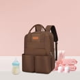 thumbnail image 1 of Runquan Mommy Backpack Fashionable Lightweight Wear Resistant Large Capacity Handbag Coffee, 1 of 8