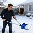 thumbnail image 6 of Heavy Duty Snow Shovel with Ergonomic Handle, Wide Blade Plastic Snow Pusher for Driveway, Detachable Design with Auxiliary Handle, Easy to Store Outdoor Winter Tool for Sidewalk Removal, 6 of 7