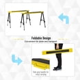 thumbnail image 4 of HOMCOM 2PCS Saw Horse Twin Pack Folding Workbench Adjustable Metal Trestle Stands, 4 of 10