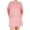 Dusty Rose, variant on Women's Plus Size Casual Relaxed Fit Short Sleeves Front Pockets Solid T-Shirt Dress