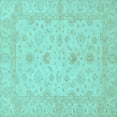 thumbnail image 1 of Ahgly Company Indoor Square Oriental Light Blue Traditional Area Rugs, 8' Square, 1 of 4
