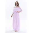 thumbnail image 5 of Women's Beach Wedding Off-Shoulder Long Ruffle Floor Length Bridesmaid Dress, 5 of 5