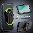 thumbnail image 4 of MyBat Pro Maverick Series Case with Holster and Tempered Glass for Apple iPhone 16 - Blue, 4 of 8