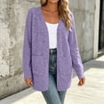 thumbnail image 5 of Auralook Auralook Women's Classic Solid Cardigans Long Length Long Sleeve Open Front Casual Cardigan Coat Soft Outwear, 5 of 8