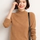 thumbnail image 1 of Jersey de cuello semialto para mujer Jersey grueso y cálido con parte inferior de color liso para mujer Modelos de otoño e invierno Jersey de mujer, 1 of 6