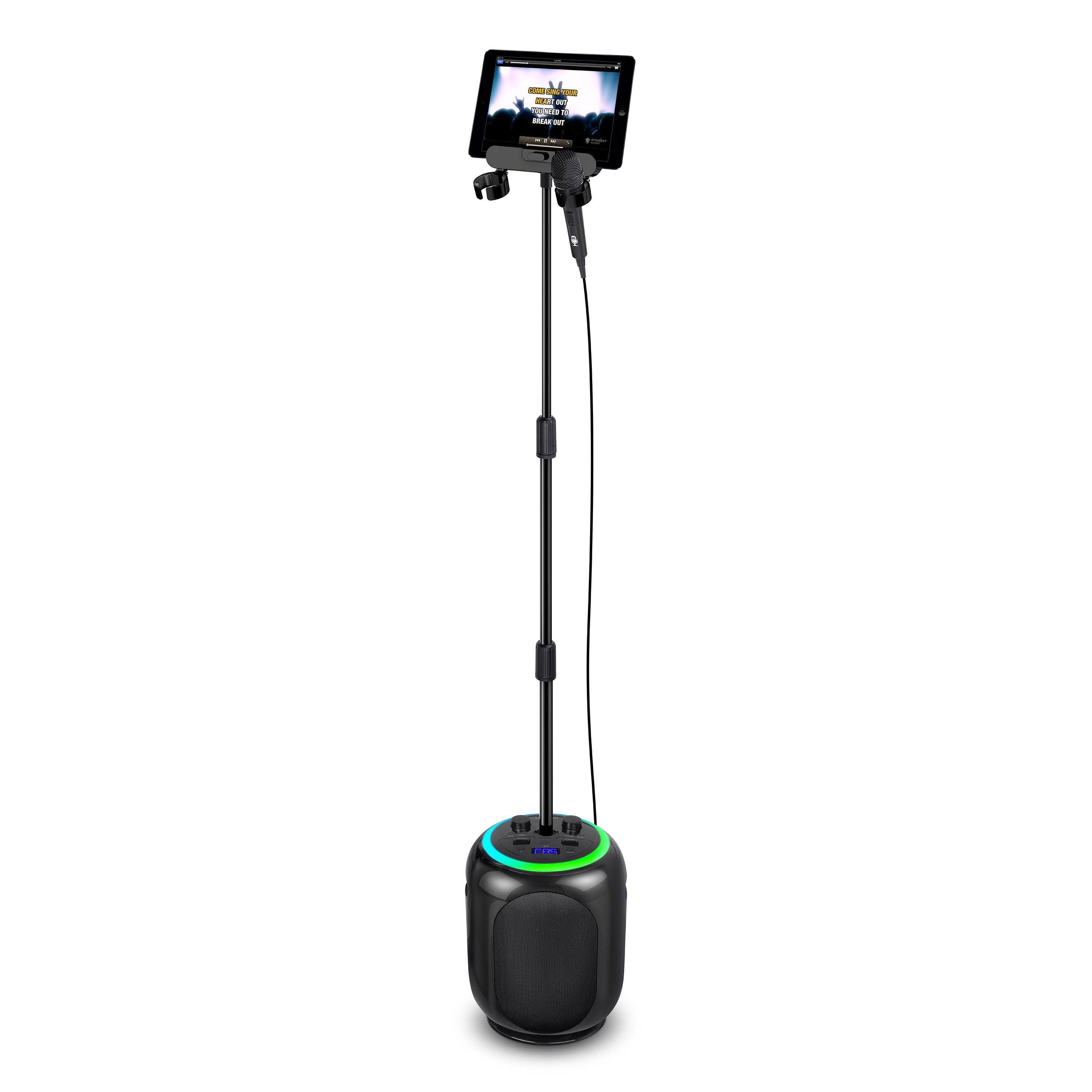 Singing Machine Sing Cast Max Stand-Alone Karaoke Machine, Stand, & LED Lights, Black, SMC2035