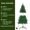 thumbnail image 6 of 4.5-Foot Glowing Artificial Christmas Tree - Pre-Lit with Multicolor LED Lights & Smart Remote for Holiday Decor, 6 of 9