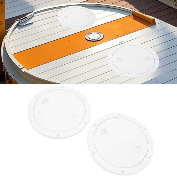 Trappe de pont ronde antidérapante de 8 pouces, trappe d'inspection de bateau marin avec couvercle amovible, adaptée aux navires, camping-cars, installations extérieures,