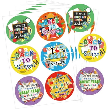 Welcome Back-to-School Labels First Day of School Present Tags Stickers 120pcs I Love School Labels 2inch
