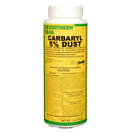 Carbaryl 5 Percent Sevin Dust (Controls Insects), 1 Pound, For use on vegetables, ornamental plants, & Lawns for control of cut-worms, armyworms, grasshoppers, and sod.., By Southern (Best Way To Remove Sod For Patio)